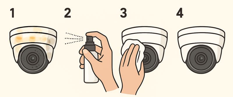 راهنمای کامل نحوه تمیز کردن لنز دوربین مداربسته 2 تمیز کردن لنز دوربین مداربسته