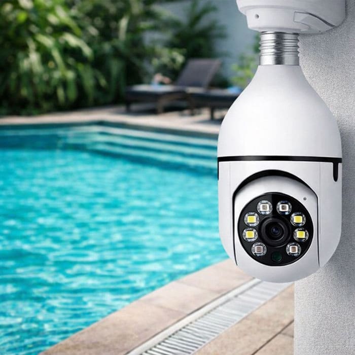 بهترین دوربین مداربسته ضدآب برای استخر 4 دوربین لامپی مناسب فضای مرطوب