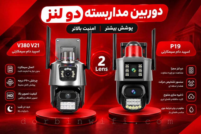 خرید دوربین مداربسته دو لنز